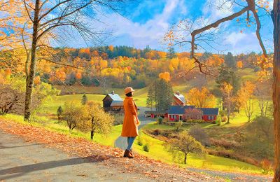 Vẻ đẹp ngoạn mục của New England (Mỹ) trong thu vàng mênh mang