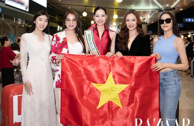 Trương Ngọc Ánh tiễn Cao Ngọc Bích sang Philippines dự thi Miss Earth 2024