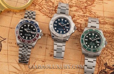 So sánh đồng hồ Rolex Yacht-Master 116622, Submariner Date "Hulk" 116610LV và GMT-Master II "Pepsi" 126710BLRO