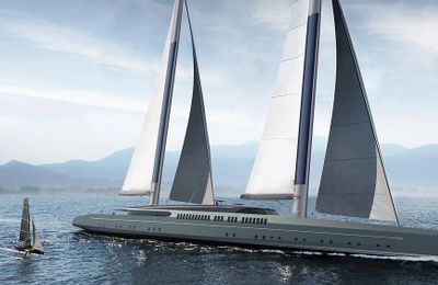 Royal Huisman công bố concept siêu du thuyền buồm WING 100 dài 100m