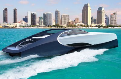Siêu phẩm Bugatti Niniette 66 – Bugatti Chiron trên mặt nước