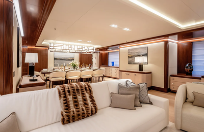 Ngắm nhìn nội thất trang nhã, sang trọng trên siêu du thuyền Calex 67m nhà Benetti