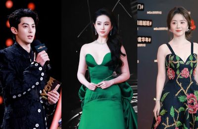 Lưu Diệc Phi lấn át đàn em trên thảm đỏ