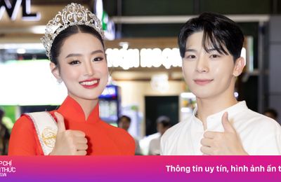 Bùi Khánh Linh được Cheon Minuk đón ở sân bay
