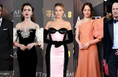 Thảm đỏ BAFTA: "Bạch Tuyết" Lily Collins đụng độ "Barbie" Margot Robbie, David Beckham - Hoàng tử William phong độ dẫn đầu dàn sao nam