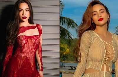 Hồ Ngọc Hà chăm khoe dáng gợi cảm với đồ xuyên thấu