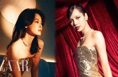 Lisa (BLACKPINK) và Tân Chỉ Lôi đụng váy Oscar De La Renta