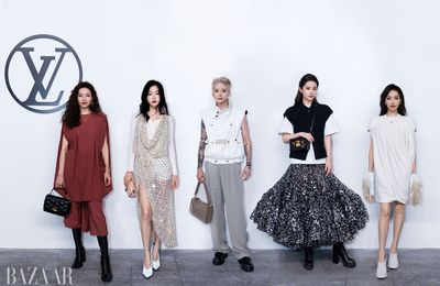 Amber, Lưu Diệc Phi, Châu Đông Vũ lên đồ vị lai khi dự show Louis Vuitton ở Thượng Hải