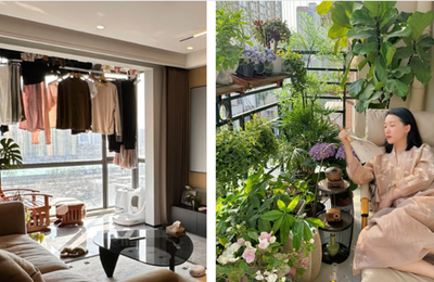 Người giàu hô biến ban công thành vườn chill, còn người nghèo tận dụng để phơi quần áo