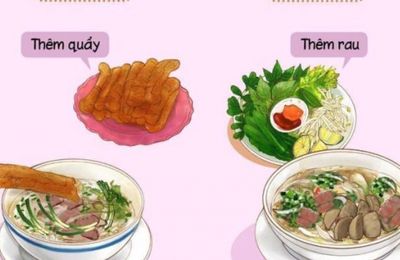 Thú vị với bộ hình so sánh phong cách phở 2 miền Nam, Bắc