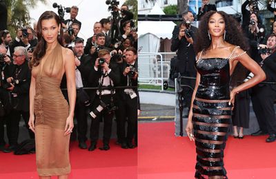Bella Hadid, Naomi Campbell lăng-xê váy xuyên thấu thảm đỏ LHP Cannes