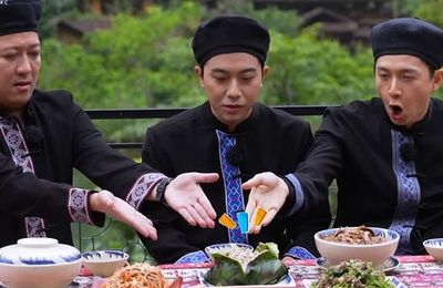 Trường Giang, Ngô Kiến Huy "mắt tròn mắt dẹt" trước bữa ăn của 2 Ngày 1 Đêm: Có gì mà bất ngờ tới vậy?