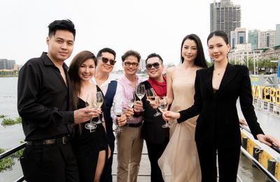 Bùi Quỳnh Hoa, Hoàng Nhung, Bùi Lý Thiên Hương đọ sắc tại tiệc trên du thuyền