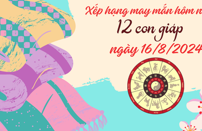 Xếp hạng may mắn của 12 con giáp ngày 16/8/2024: Tuổi Dần và Hợi có vận may tốt