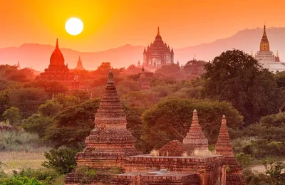 Ngắm khoảnh khắc bình minh rực rỡ nhất tại thành phố cổ Bagan