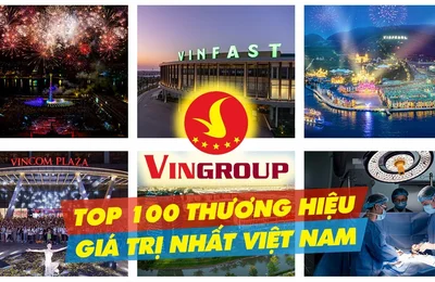 6 thương hiệu của Vingroup vào top 100 thương hiệu giá trị nhất Việt Nam
