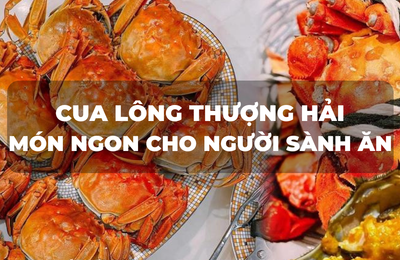 Cua lông Thượng Hải món ngon của người sành ăn