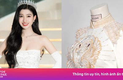 Áo dài đính 200 viên đá Swarovski của Phương Nhi