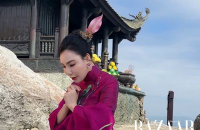 Hồ Quỳnh Hương mặc áo dài trên đỉnh núi Yên Tử, hát ca khúc lấy cảm hứng từ ca trù