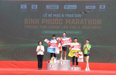 Gần 25.000 VĐV, du khách trong nước, quốc tế tham dự Giải Bình Phước marathon - Trường Tươi Group lần thứ II