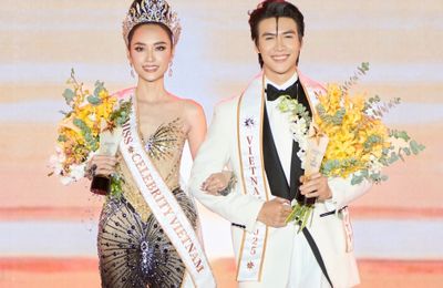 Nguyễn Đình Tuấn Kiệt và Trần Trân Mỹ Linh đăng quang Miss & Mister Celebrity Vietnam 2025