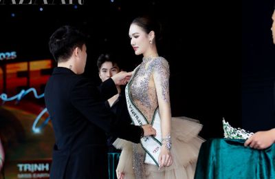 Trịnh Mỹ Anh nhận sash và vương miện, sẵn sàng chinh phục Miss Earth 2025