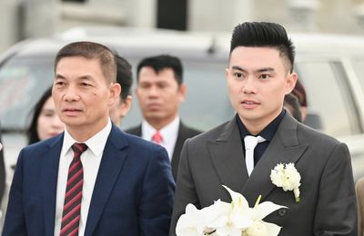 Chồng doanh nhân của Đỗ Thị Hà tới đón dâu ở Thanh Hóa