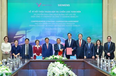 Vinspeed Hợp tác Chiến lược toàn diện với Siemens Mobility về Đường sắt tốc độ cao