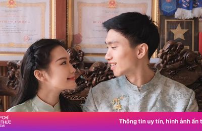 Vợ Văn Hậu khoe khéo thành tích của chồng Mùng 1 Tết