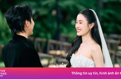 Chi tiết đặc biệt ở váy cưới của vợ Vũ Cát Tường