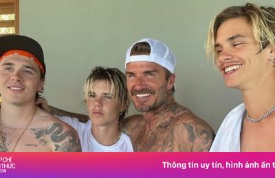 Romeo đỏ mặt khi thấy ảnh quảng cáo nội y của David Beckham