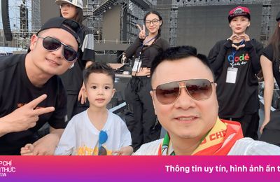 Bằng Kiều đưa con trai đi tập concert