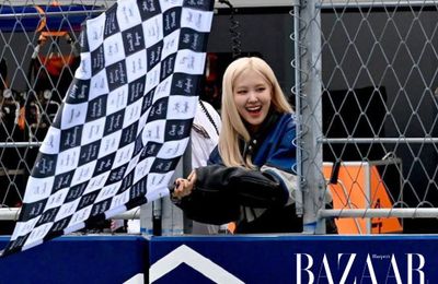 Rosé (BLACKPINK) vẫy cờ về đích tại F1 Miami Grand Prix