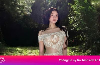 Tâm Tít táo bạo với váy ren xuyên thấu