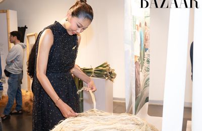 Triển lãm Mặc “Thơm”: Lá dứa bỏ đi hóa chất liệu sợi vải bền vững