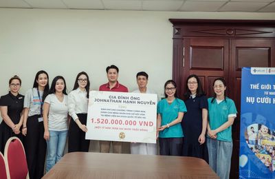 Gia đình ông Johnathan Hạnh Nguyễn tặng 1,52 tỷ đồng cho tổ chức Smile Train