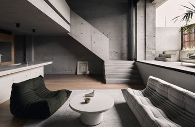 Điểm giao của bê tông và gỗ nơi căn hộ Melbourne