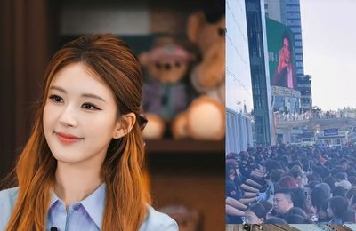 Hàng chục nghìn người đứng chật kín 9 tầng lầu vì Triệu Lộ Tư