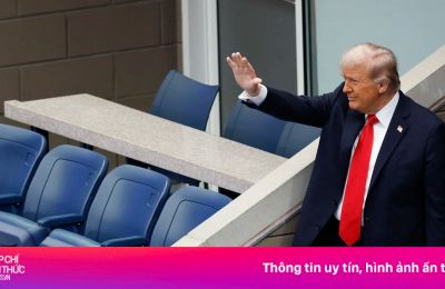 Rolex toan tính gì khi gặp ông Trump ở khán đài US Open