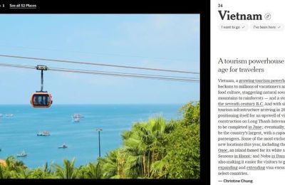 New York Times chọn cáp treo Hòn Thơm là hình ảnh biểu tượng của du lịch Việt Nam trong danh sách “phải đến năm 2026”