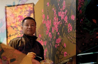 Họa sĩ Nguyễn Hữu Khoa: Mạch sáng tạo bền bỉ khắc họa đào Xuân