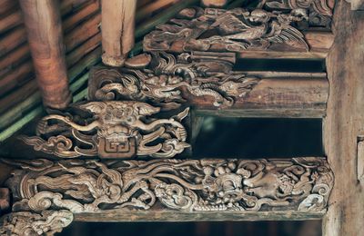 Những mảng chạm linh thú trong đình làng Việt