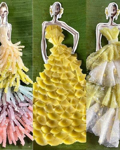 Nguyễn Minh Công thiết kế đầm công chúa bằng những món bánh Nam Bộ