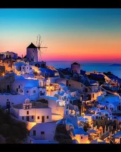 Santorini, Hy Lạp - Một trong những hòn đảo đẹp nhất thế giới.