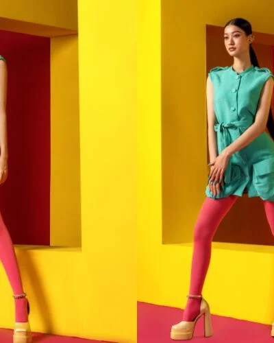 NTK Hà Linh Thư đã mang đến BST nghệ thuật thời trang Color block