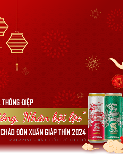 Bia SaiGon lan tỏa thông điệp "Đón Tết Rồng, Nhân bội lộc" chào đón Xuân Giáp Thìn 2024