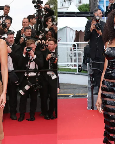 Bella Hadid, Naomi Campbell lăng-xê váy xuyên thấu thảm đỏ LHP Cannes