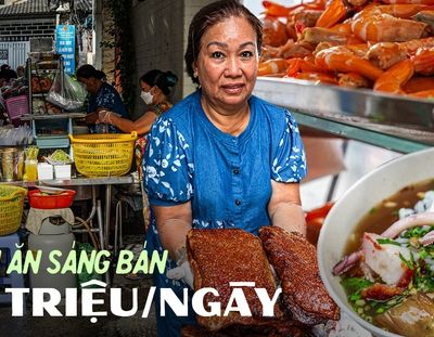 Độc đáo tiệm ăn sáng 7 ngày 7 món khác nhau: Mỗi ngày bán khoảng 400 bát, đông khách đến nỗi con gái nghỉ làm ngân hàng để phụ mẹ