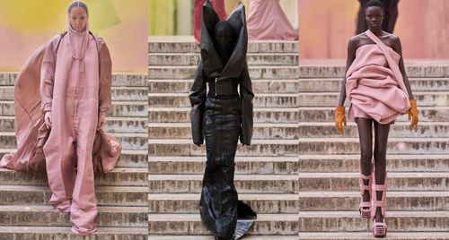 Show diễn Rick Owens Xuân Hè 2024: Sắc hồng huyền ảo từ "chúa tể bóng tối"