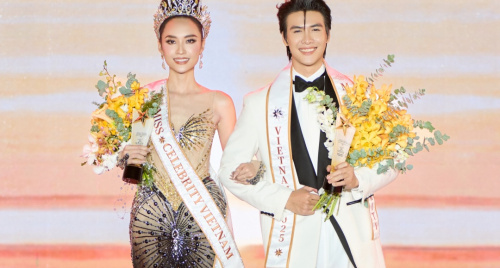 Nguyễn Đình Tuấn Kiệt và Trần Trân Mỹ Linh đăng quang Miss & Mister Celebrity Vietnam 2025